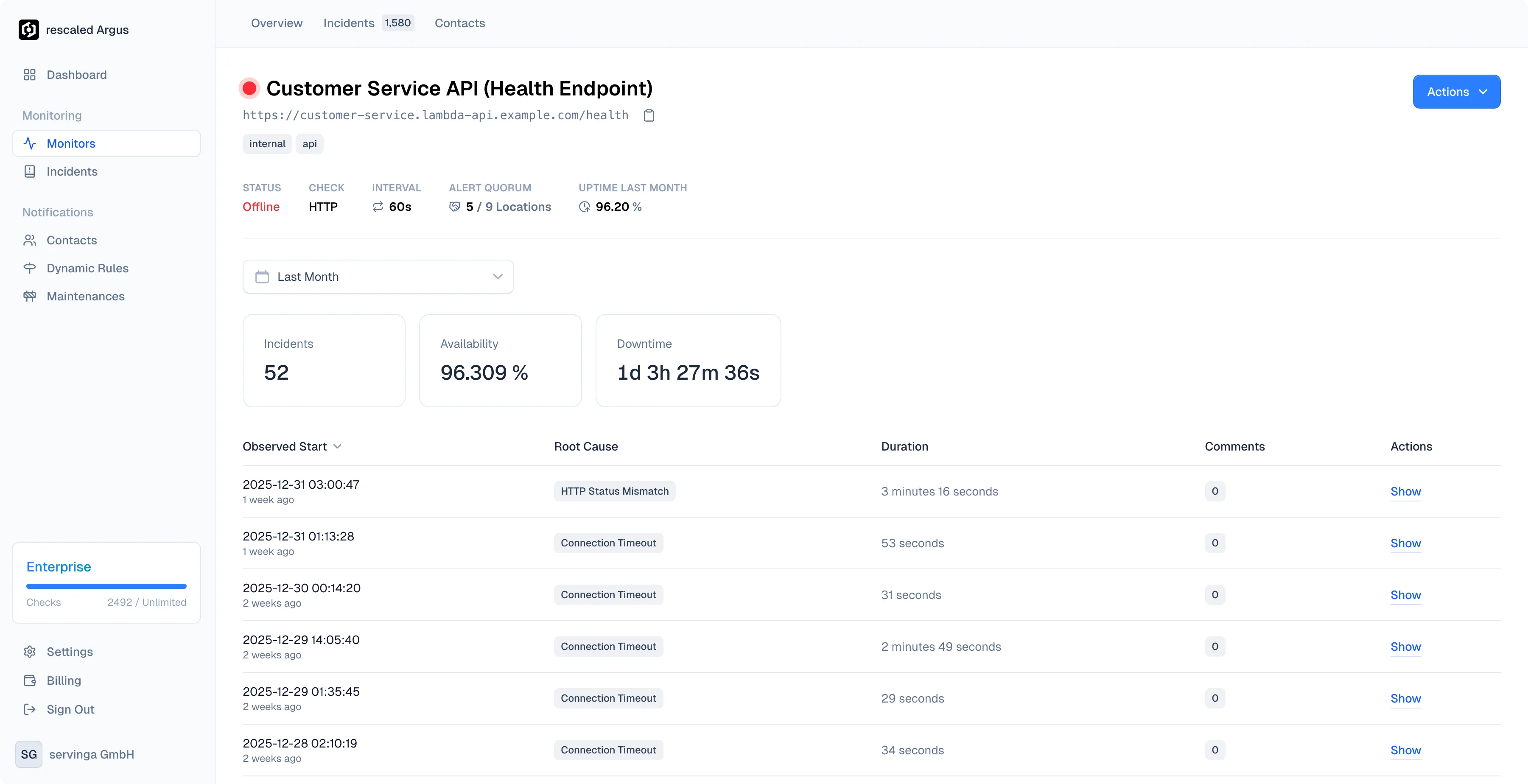 Screenshot showing the one-time password sharing functionality